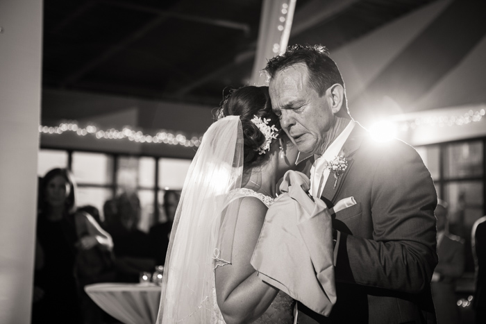 emotional first dance, father daughter dance, wedding photojournalism
