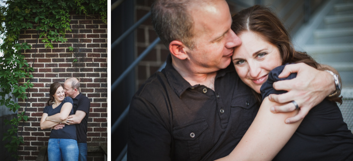 Dilworth engagement session, brick wall with ivey